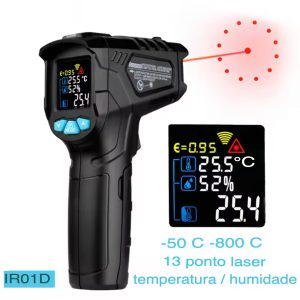 TERMÓMETRO INFRAVERMELHO -50ºC A 800ºC
