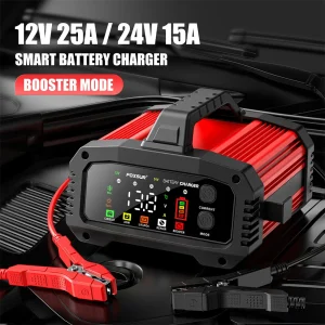 CARREGADOR BATERIA INTELIGENTE 25A 12/24V 75-400A FOXSUR